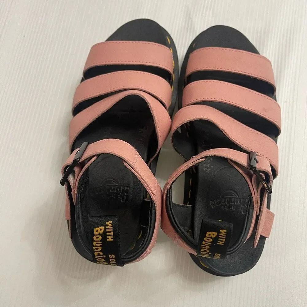 Dr. Martens Blaire Leather Platform Women’s Sandals Rose Pink Size 37 6 US